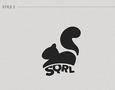 an image of a squirrel with the word sorl on it's back side