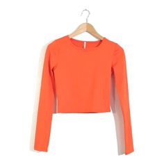 Sexy Emma & Sam Long Sleeve Orange Fitted Top Condition: New With Tag And Minor Damage. Small Spot Near Collar, See Photos Women's Size: X-Small Color: Pumpkin Orange Details: Cropped Long Sleeve, Fitted With Stretch Fabric: 88% Polyester, 12% Spandex Chest / Bust: 14.5” Waist: 12.75” Longest Center Length: 16.25” Style: Halloween, Casual Orange Long Sleeve Shirt, Orange Details, Orange Fits, Ibiza Outfits, Orange Long Sleeve, Cropped Long Sleeve, Orange Shirt, Tie Dye Long Sleeve, Black Long Sleeve Top