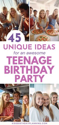 45 unique ideas for an awesome teenage birthday party What To Do At A Teenage Birthday Party, Themes For 13th Birthday Party, Teenage Party Activities, Shopping Birthday Party Ideas, Unique Party Activities, Free Birthday Party Ideas, Things To Do At Teenage Birthday Parties, Birthday Party 11 Girl