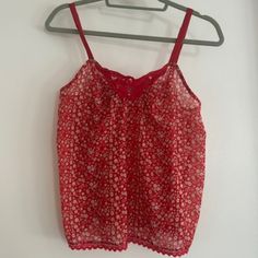 Mudd Red Floral Tank Top Size M Unworn; New Without Tags Lace On Front; Lace Lines The Bottom Edge Floral Tank Top, Floral Tank, Red Floral, Red White, Red And White, Tank Top, Womens Tops, Tank Tops, Tags