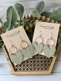 Patternply Earrings, Brass Circle, Chevron Earrings, Boho Earring, Leather Earring, Boho Style Earrings, Earring Dangle, Leather Diy Crafts, Boho Leather