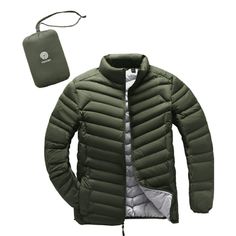 This Lightweight Down Jacket Provides Strong Heat Insulation With Fill Rated At Over 600 Fill Power. The Stand Collar, Elastic Hems On The Cuffs, And The Elastic Hem Around The Base, Will Keep Out The Cold And Keep In The Warmth. Down Filling Has Been Increased From 125g To 140g For Better Heat Retention And Insulation. This Down Jacket Is Compressible And Easy To Pack Into The Provided Drawstring Bag For Carry And Storage. Weighing In At Under A Pound And Compacted To Be Smaller. Windproof Long Sleeve Puffer Jacket For Outdoor, Durable Outerwear For Hiking, Durable Long Sleeve Sports Outerwear, Winter Nylon Sport Coat For Outdoor Activities, Functional Green Puffer Jacket With Long Sleeves, Functional Green Long Sleeve Puffer Jacket, Durable Long Sleeve Windbreaker For Fall, Durable Long Sleeve Fall Windbreaker, Durable Solid Outerwear For Fall