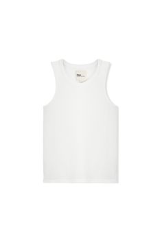 Andersen White Tank Top | 33mm - Inspired by Nostalgia Handwritten Gifts, Female Model, Layered Look, White Tank Top, White Tank, White Top, Male Model, Shopping List, Knit Fabric