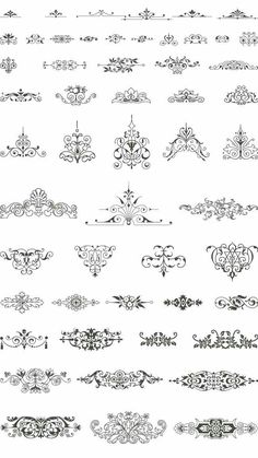 a large collection of ornamental designs