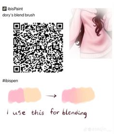 a qr code with an image of a woman's breast and text that reads, i use this for blending