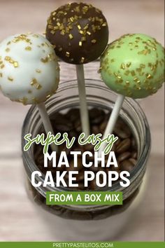 matcha cake pop recipe easy Matcha Cake Pops, Matcha Cake Decoration, Fancy Cake Decorating, Fancy Cake Pops, Matcha Frosting, Cake Pop Boxes