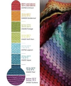 a crocheted blanket with different colors on it and the text below that reads, how to crochet