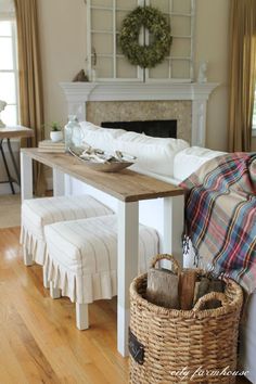 a living room filled with furniture and a fire place in the centerpiece on top of a hard wood floor