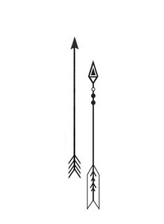 two arrows with an arrow on each side