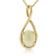 Opal pendant in 14K yellow gold. Delicate 18 inch chain included. Lose A Stone, Opal Pendants, Jewelry Cleaner, Cleaning Jewelry, Gemstone Jewelry, Opal, Gems, Yellow Gold, Pendant Necklace