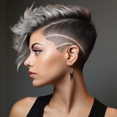 100 Short haircuts for Thin hair to Boost Your Volume. Don't Miss Out On Number 78 Hairstyle Layered Undercut, Pixie Cut Shaved Sides, Hair Shaping, Choppy Pixie, Undercut Fade, Silver White Hair, Shaved Side Hairstyles, Short Hair Images, Haircut Designs