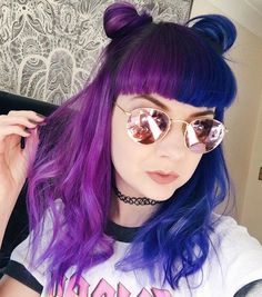 Grunge Hairstyles, Hair Dye Tutorial, Space Buns, Hair Dye Colors, Hair Inspo Color