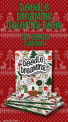 a christmas card with the words people dreaming about christmas written in green and red on it