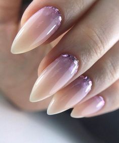 Classy Ombre Nails, Unghie Sfumate, Lilac Nails, Milky Nails, Neutral Nails, Classy Nails, Pretty Acrylic Nails, Fancy Nails, Chic Nails