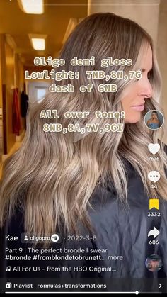 Oligo Calura Hair Color Formula, Balayage Toner Formula, Oligo Calura Gloss Formulas, Igora Formulas, Bronde Formula, Hairstylist Tips, Hair Stylist Tips, Cool Blonde Highlights