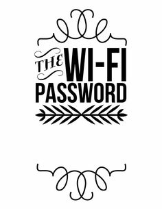 the wi - fi password logo is shown in black and green on a white background