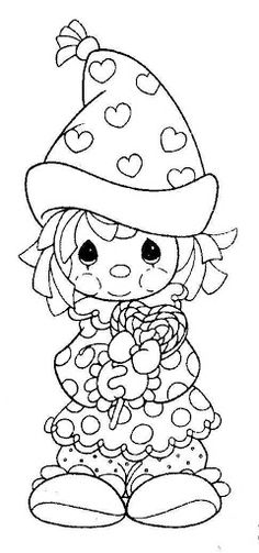 Precious moments clown coloring page Precious Moments Coloring Pages, Valentines Day Coloring Page, Anne Geddes, Valentines Day Coloring, Sarah Kay, Printable Coloring Book, Copic Coloring, Digi Stamps