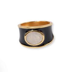 Make a bold statement with the Hazel Oval Stone with Enamel Band Ring. This cocktail ring features an oval-shaped semi-precious stone, such as Black Onyx, Red Jade, Green Onyx, Rainbow Moonstone, or other colors, surrounded by an enamel band. It adds a touch of sophistication and elegance to any outfit. Oval Stone Ring, Red Blush, Red Jade, Candle Matches, Bag Pins, Human Hands, Ring Black, Onyx Ring, Oval Stone