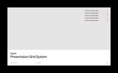 the presentation grid system is displayed in this screenshote, with text below it