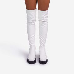 Reaching Over The Knee Thigh High Long Biker Boot In White Faux Leather Available in UK sizes 3-9 Heel Height: 1"/2.5cm Material: Synthetic Leather Colour: White Size Information UK 3 4 5 6 7 8 9 EUROPE 36 37 38 39 40 41 42 US/CAN 5 6 7 8 9 10 11 AUSTRALIA 5 6 7 8 9 10 11 Canvas Boots, Biker Boots, Thigh High, Synthetic Leather, Thigh Highs, Biker Boot, Over The Knee, Front Row, Over Knee Boot