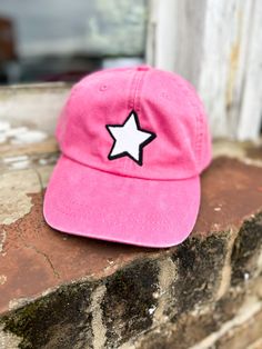 Score major style points with this eye-catching, 3D star-studded baseball cap. Perfect for any springtime occasion, this hot pink stunner is guaranteed to get you noticed! Slip it on and show off the stars - 'cause you shine brighter than the rest <3 3d Star, Pink Men, Embroidered Hats, Ball Cap, Shine Bright, Spring Time, Baseball Cap, Hot Pink, Multi Color