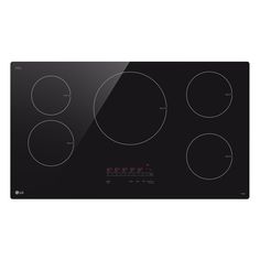 an electric cooktop with four burners on the side