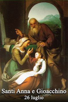 an old painting of a man and woman with a child sitting in front of him