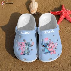 Introducing the New Lilo Stitch Unisex Classic Clogs, the perfect footwear for fans of this beloved Disney character. Crafted with meticulous attention to detail, these clogs are designed to delight and captivate fans of all ages. Made from high-quality materials, they offer durability and comfort that lasts all day long. Featuring a vibrant and eye-catching design, these clogs showcase Lilo and Stitch in their iconic poses, adding a touch of magic to every step you take. The unisex design en... Couple Crocs, Clean Crocs, Stitch Couple, Stitch Merchandise, Angel Cartoon, Disney Crocs