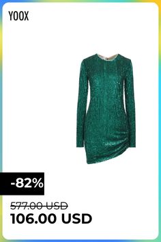 tulle, sequins, solid color, round collar, long sleeves, no pockets, rear closure, hook-and-bar, zip, fully lined, stretch , Color: Emerald green , Size: 8 Long Sleeve Mini Dress With Contrast Sequin, Chic Long Sleeve Mini Dress With Contrast Sequin, Long Sleeve Dress With Contrast Sequin For Date Night, Spring Mini Dress With Sequins And Long Sleeves, Holiday Long Sleeve Sequin Mini Dress, Winter Cocktail Sequin Dress With Long Sleeves, Winter Cocktail Long Sleeve Sequin Dress, Long Sleeve Contrast Sequin Dress For Date Night, Long Sleeve Sequin Mini Dress For Party Season