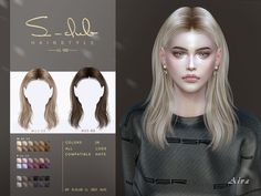 an image of a woman's hair for the simsel hairstyle game