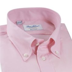 Classic Pink Twill Button Down White T Short Suits, Ben Silver, Nice Shirts, Standard Dress, Men Trousers, Wool Trousers, Button Down Collar, Woven Cotton, Dress Shirts