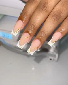 Nail inspo Classy Graduation Nails, Nyc Nails, Long Square Acrylic Nails