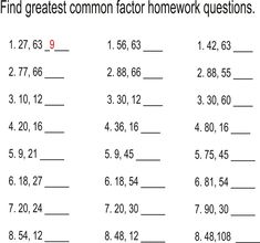 the worksheet is filled with numbers to help students learn how to use them