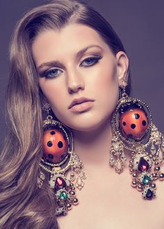 Coccinelle Statement Earrings Exaggerated ladybug drop earrings with elegant multi-coloured crystal beetles and pearl details. Oversized Earrings, Fashion Inspiration Design, Big Earrings, Traditional Jewelry, Color Crystal, Polymer Clay Jewelry, Long Earrings, Clay Jewelry, Statement Jewelry