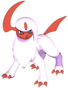 a very cute looking cartoon character with big red horns and claws on it's feet