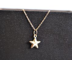 14k GOLD STAR NECKLACE by JBeseda on Etsy, $125.00 Gold Star-shaped Birthstone Necklace, Dainty Star-shaped 14k Gold-filled Necklace, Engraved Star-shaped Yellow Gold Necklace, Gold Plated Star-shaped Necklaces, Delicate Star-shaped Yellow Gold Necklace, Gold Star Necklace, Star Necklace Gold, Sherman Oaks, Solid Gold Chains