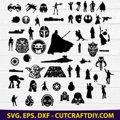 the star wars svg files are available for use in silhouettes and other projects