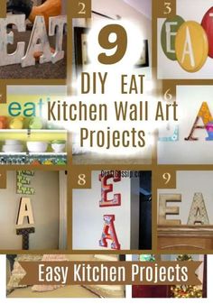 the 9 easy diy eat kitchen wall art projects are great for kids and adults