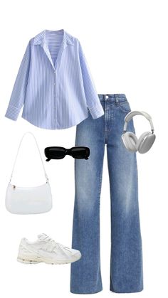 #outfit #trending #fyp #inspo #ootd #outfitcheck #aesthetic #casual #shopping #viral #fypshuffle #women #shirt #jeans #trendy #dailyshuffle Luxury Old Money, Jeans Trendy, Simple Casual Outfits, Office Girl, Gold Jewelry Outfits, Fits Ideas, Casual College Outfits, Fashion Sketches Dresses, Ideas De Outfits