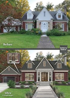 the before and after pictures of a house