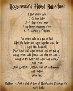 a poem written in the language of hogwart's first butterbeet on parchment paper