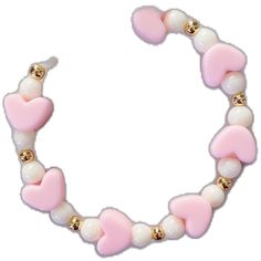 Cute Valentine's Day Heart Beads Friendship Bracelets, Cute Heart Beads Friendship Bracelets For Valentine's Day, Cute Valentine's Day Friendship Bracelets With Heart Beads, Cute Adjustable Beaded Bracelets With Heart Charm, Cute Adjustable Heart Shaped Beaded Bracelets, Cute Adjustable Heart-shaped Beaded Bracelets, Cute Pink Plastic Bracelets, Trendy Pink Heart Charm Bracelet, Trendy White Heart Beads Bracelet