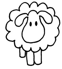 a black and white drawing of a sheep