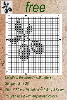 a cross stitch pattern with the text free