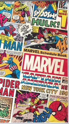 an assortment of comic books with the words iron man and spider - man on them