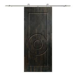 an image of a wooden door with a metal handle on the front and side panel