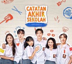 the cast of catan akhir sekoolah is posing for a photo