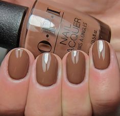 Nude Nail Polish Colors, Opi Nail Polish Colors, Self Nail, Opi Nail Colors, Brown Nail, Ongles Nails, Nude Nail Polish, Red Polish, Nude Nail Designs