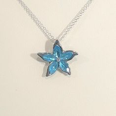 "Austrian Crystal Blue Flower Necklace , Austrian Crystal Floral Shaped Pendant Necklace , Silver Pendant is 1\" .        16 1/4 \" + 2 \" extender Silver Chain  Please ask questions as I do not accept returns! Thank You for Visiting my store" Blue Necklace Aesthetic, Blue Jewel Necklace, Blue Flower Necklace, Pendant Necklace Silver, Jewel Necklace, Crystal Blue, Western Jewelry, Blue Necklace, Jewelry Inspo