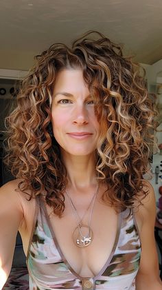 40 Stunning Curly Hairstyles for Women Over 60 to Embrace Your Natural Curls Layered Spiral Perm, Growing Out Curly Hair, Long Curly Hairstyles, Medium Length Curls, Curly Cuts, Hair Perm, Natural Curly Hair Cuts, Hairstyles For Women Over 60